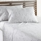 preview thumbnail 15 of 14, Vilano Choice Ultra-Soft Deep Pocket 4-piece Bed Sheet Sets white-grey leaves - California King