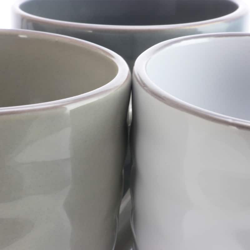 Elama Tahitian Waves 6-Piece 12 oz. Mug Set with Stand