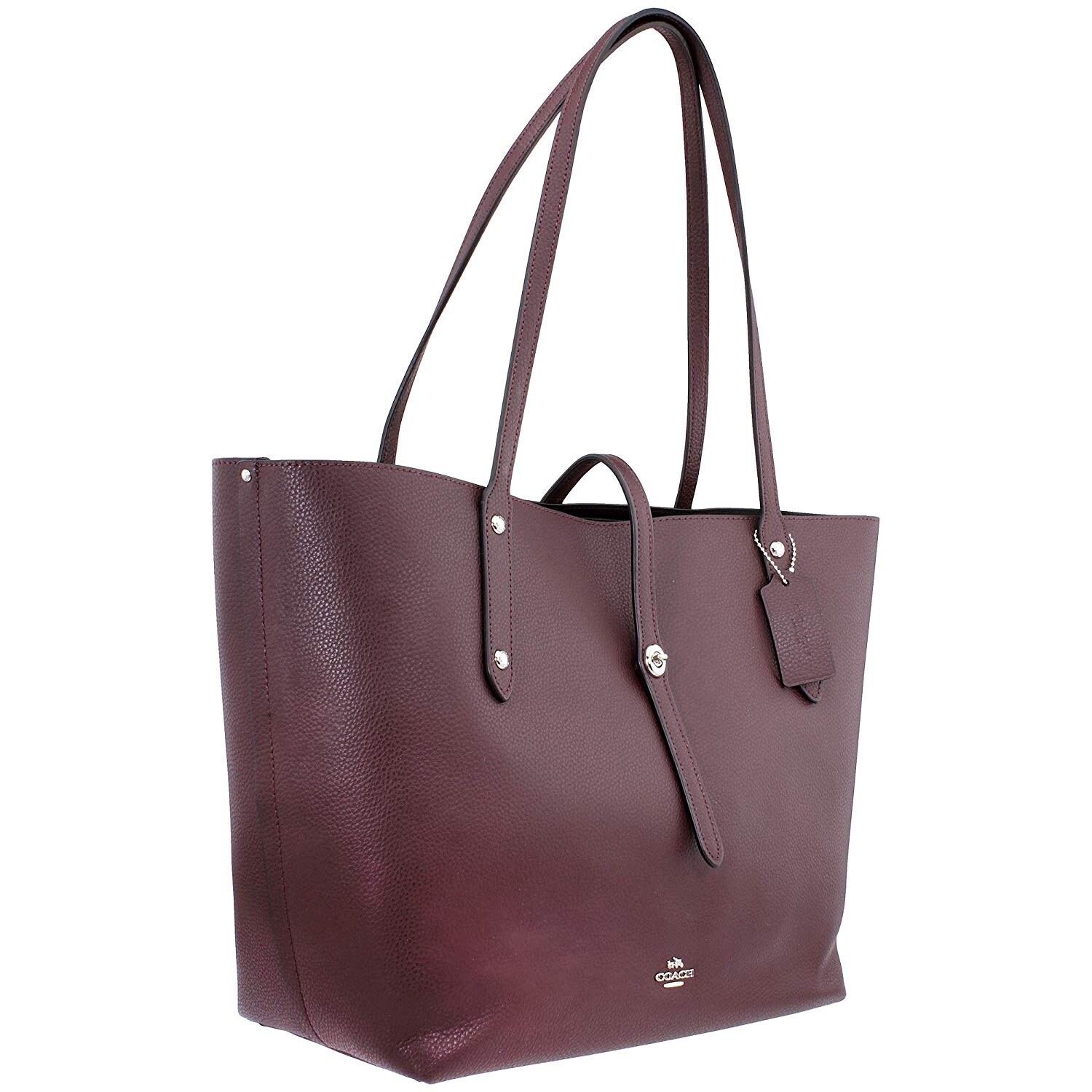 coach market tote oxblood