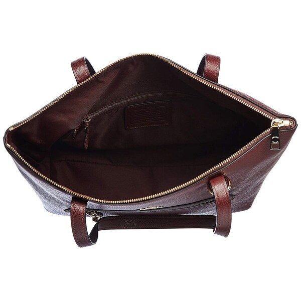 real leather coach tote