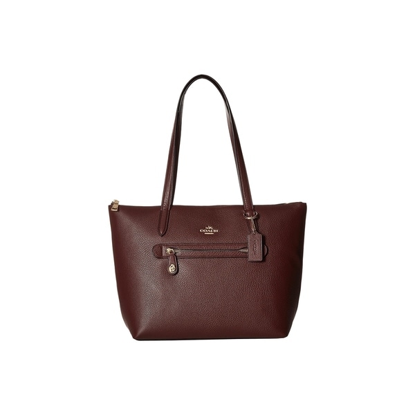 oxblood tote