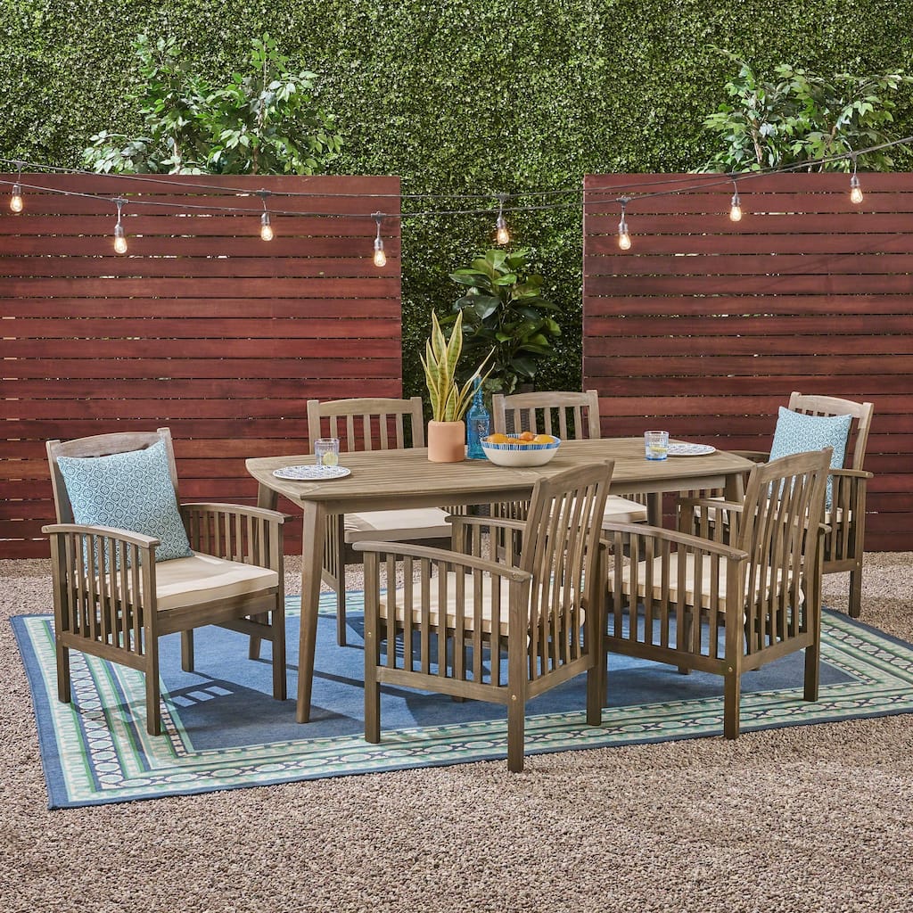 Casa Rectangular Outdoor 7-piece Dining Set by Christopher Knight Home