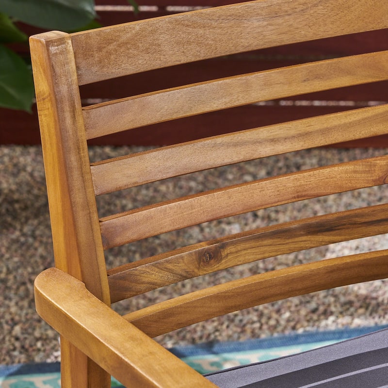 Casa Outdoor 6-Seater 70" Oval Acacia Dining Set with Carved Legs by Christopher Knight Home