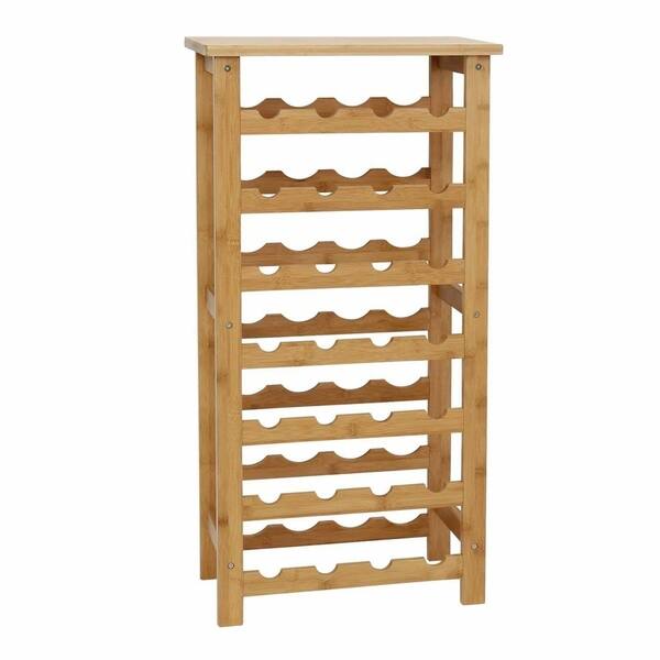 Shop Kinbor 28 36 Bottle Bamboo Wine Display Storage Rack Free