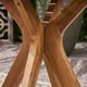 preview thumbnail 10 of 8, Casa Outdoor 2-Seater 28" Round Acacia Wood Bistro Set with X-Legs by Christopher Knight Home