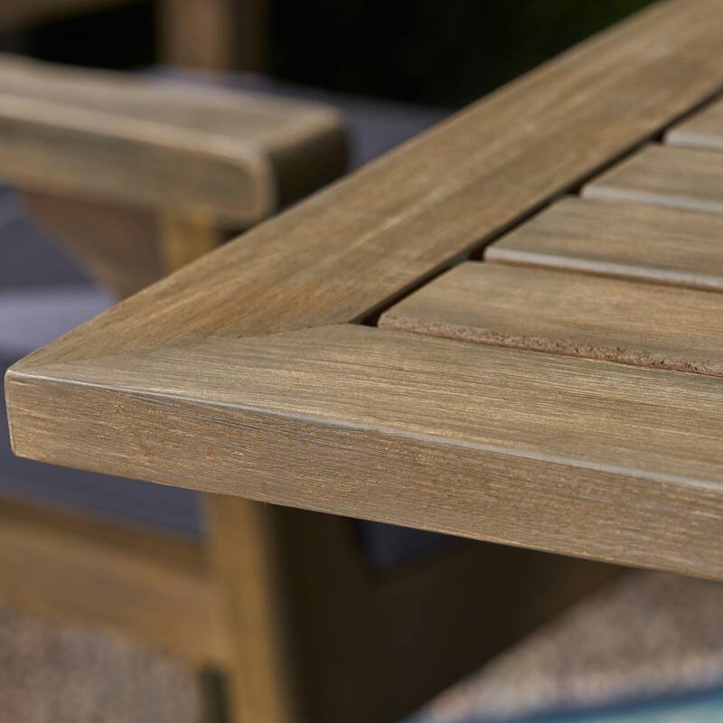 Casa Outdoor 6-Seater 59" Rectangular Acacia Dining Set with Carved Legs by Christopher Knight Home