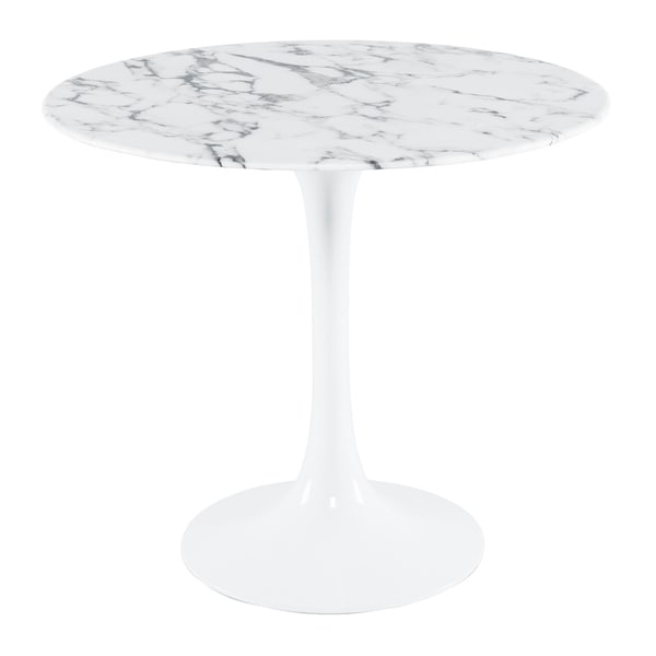 Poly And Bark Daisy 30 Inch Round White Artificial Marble Poly And Bark Daisy 30 Inch Round White Artificial Marble Dining Table