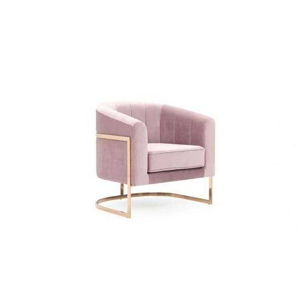 overstock pink velvet chair