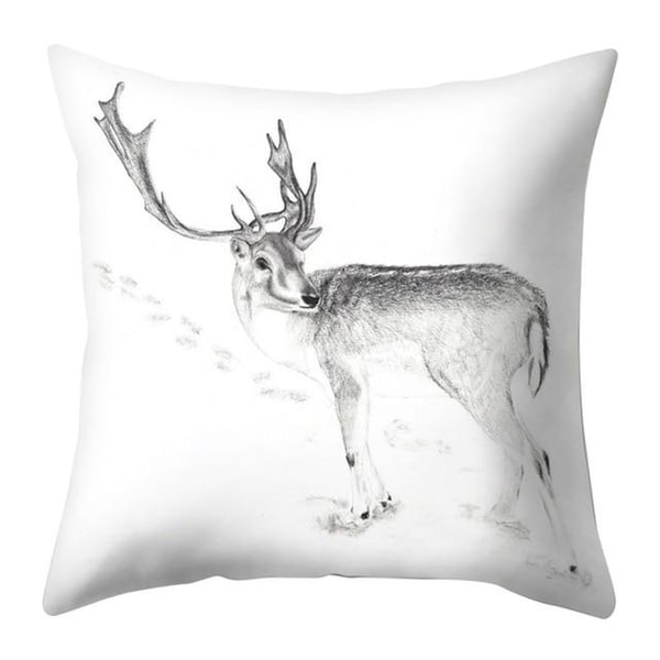 Merry Christmas Throw Pillow Case Elk pattern 21297552-346