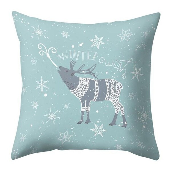 Merry Christmas Throw Pillow Case Elk pattern 21297552-348