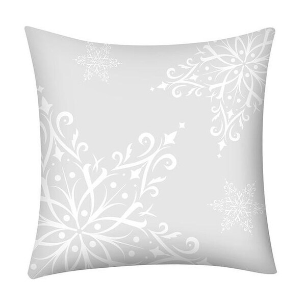Merry Christmas Print Throw Pillow Case Snowflake 21296973-262