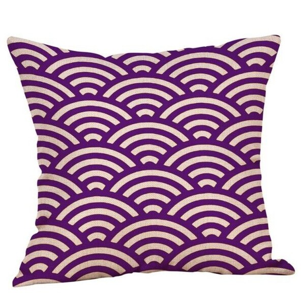 Purple Geometric Fall Autumn Cushion Cover 45x45cm 18220792-122