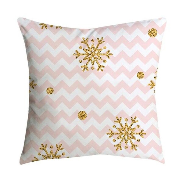 Pink small fresh printing square pillowcase 45X45cm 21297524-315