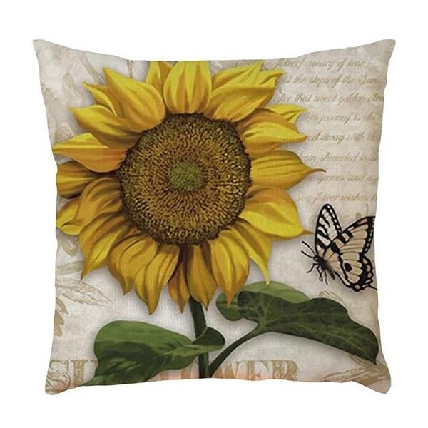 Sunflower Printed Throw Pillow Case Pillows Cover 21297830-385