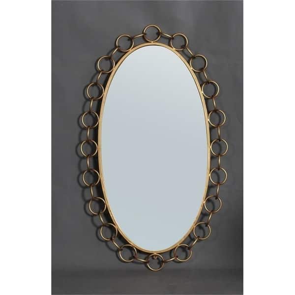 Tyne Chain Link Gold Oval Wall Mirror 25617613