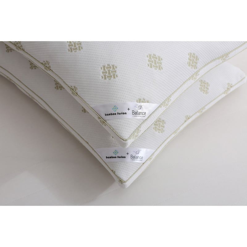 St. James Home Bamboo Fusion with Balance Fill Pillow - White