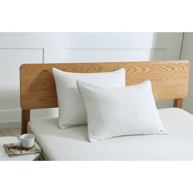 St. James Home Cool Knit with Balance Fill Pillow - White