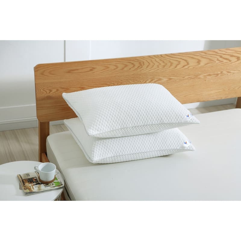 St. James Home Cool Knit with Balance Fill Pillow - White
