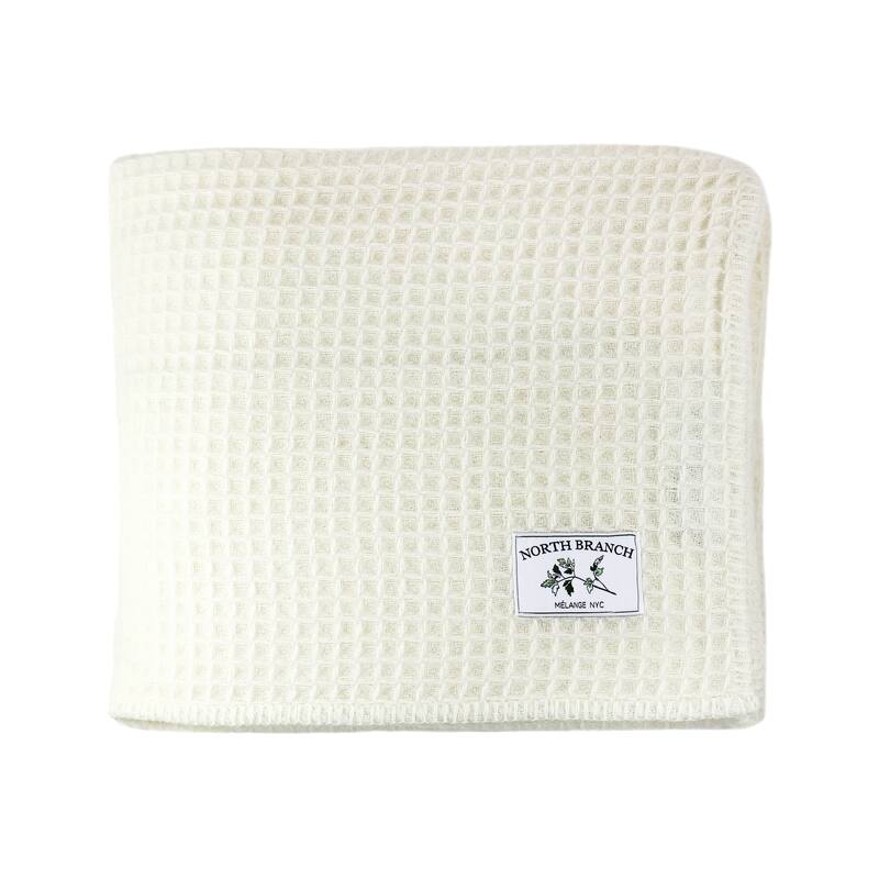 The Gray Barn Tule Waffle Wool Throw - Off-White