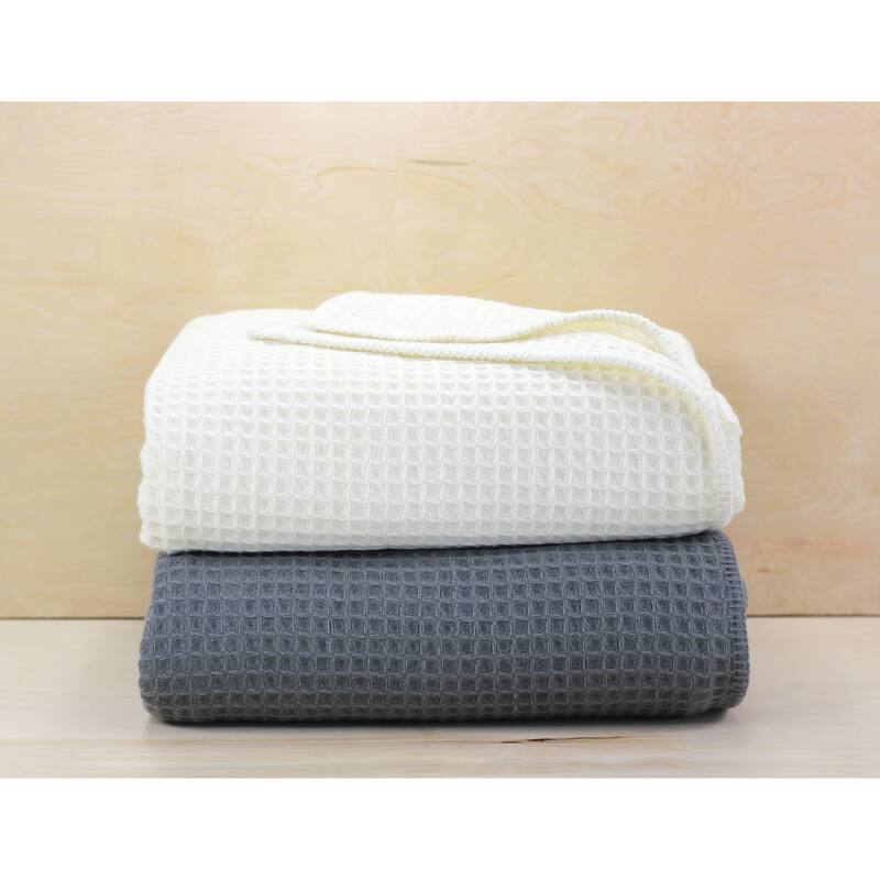 The Gray Barn Tule Waffle Wool Throw