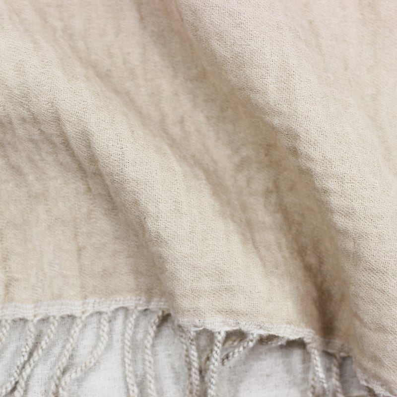 100% Merino Wool Collection Natural and Linen Reversible Throws