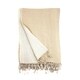 preview thumbnail 1 of 2, 100% Merino Wool Collection Natural and Linen Reversible Throws
