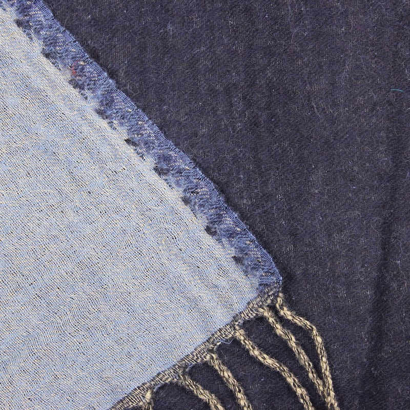 100% Merino Wool Collection Navy and Blue Reversible Throws