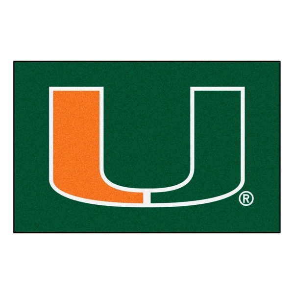 FANMATS University of Miami 19 in. x 30 in. Starter Mat Area Rug - 1'7" x 2'6"