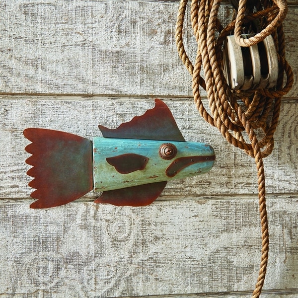 Handmade Wood and Metal Grouper (Philippines)