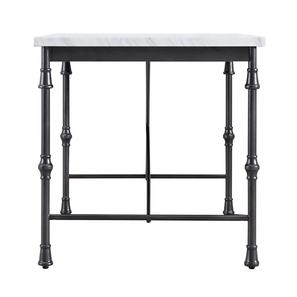 carbon loft ivan faux marble dining table