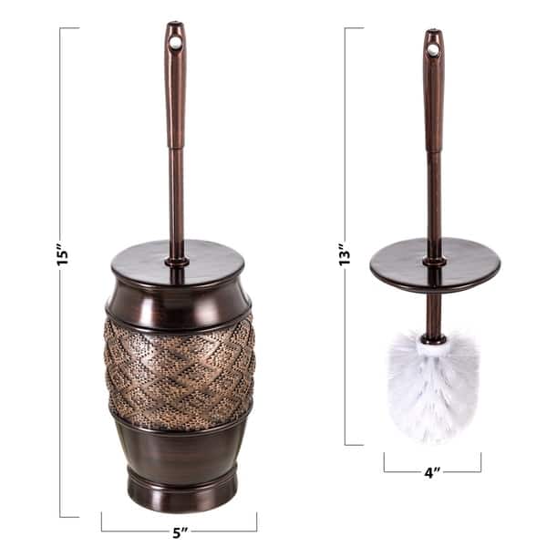 Dublin Toilet Bowl Brush With Holder Brown On Sale Overstock 25618161