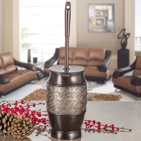 Dublin Toilet Bowl Brush With Holder Brown On Sale Overstock 25618161