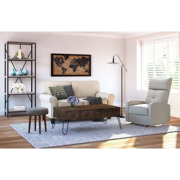Shop Click Decor Henderson Leather Recliner Chair Free Shipping