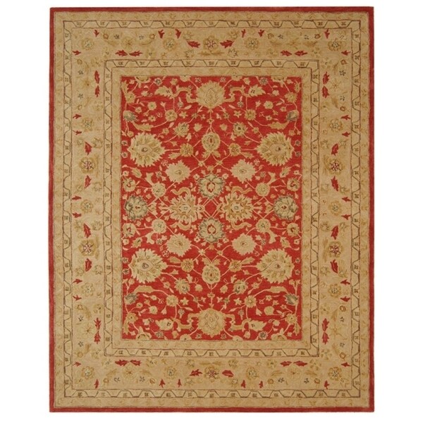 Safavieh Handmade Anatolia Traditional Oriental Red/ Ivory Hand-spun Wool Rug - 8' x 10'