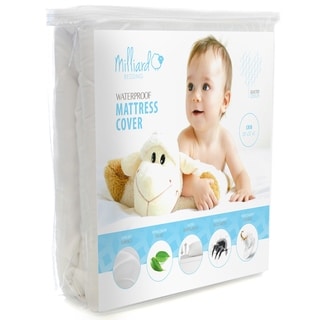 MILLIARD Quilted, Waterproof Crib & Toddler Mattress Protector Pad, 28x52x6