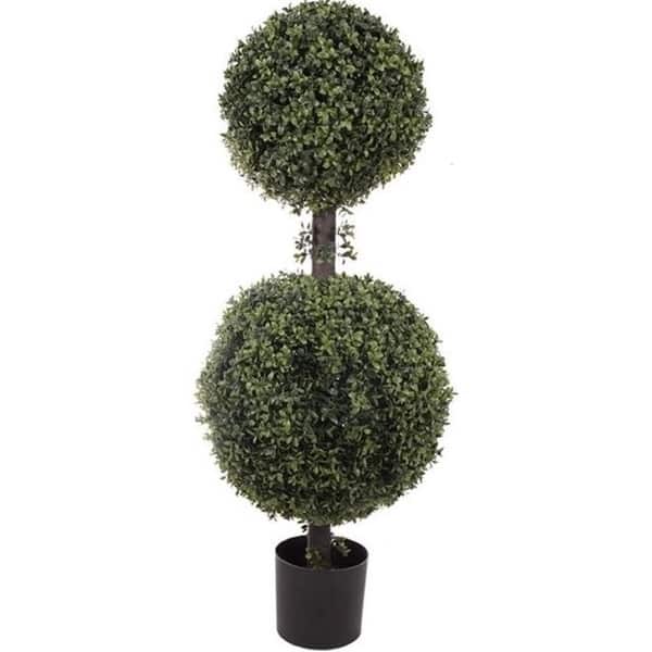 Shop Regency 44 Inch Artificial Boxwood Double Ball Topiary Free