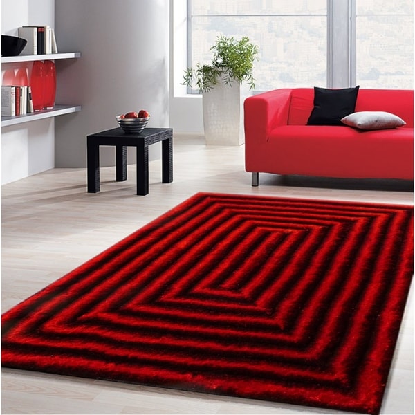 Red Abstract Area Rug 7 6 X 10 3 Free Shipping Today Red Abstract Area Rug 7 X27