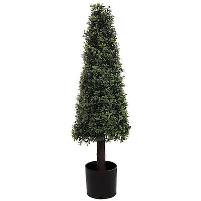 Regency 39" Artificial Deluxe Boxwood Cone Topiary