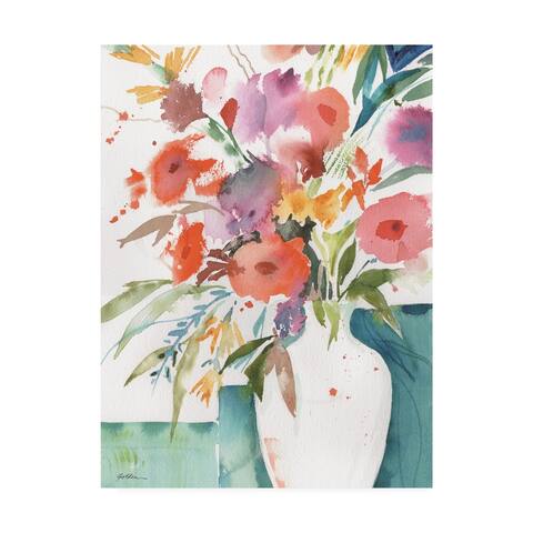Sheila Golden 'Bright Flowers 4' Canvas Art