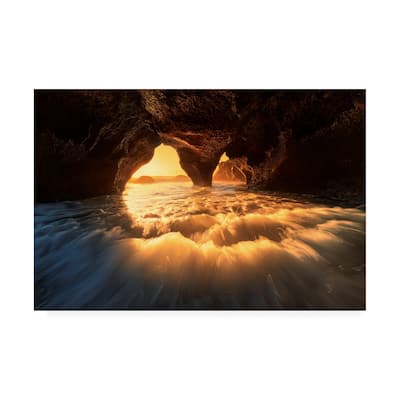 Jingshu Zhu 'The Secret Sea Cave' Canvas Art