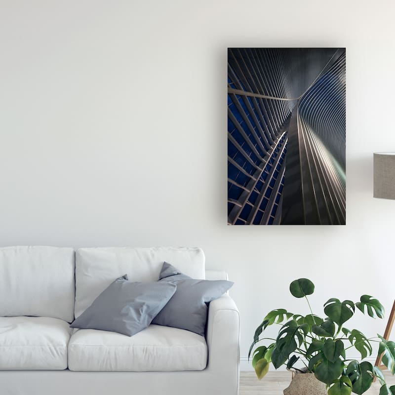 Jef Van Den 'calatrava Lines At The Blue Hour' Canvas Art - On Sale 