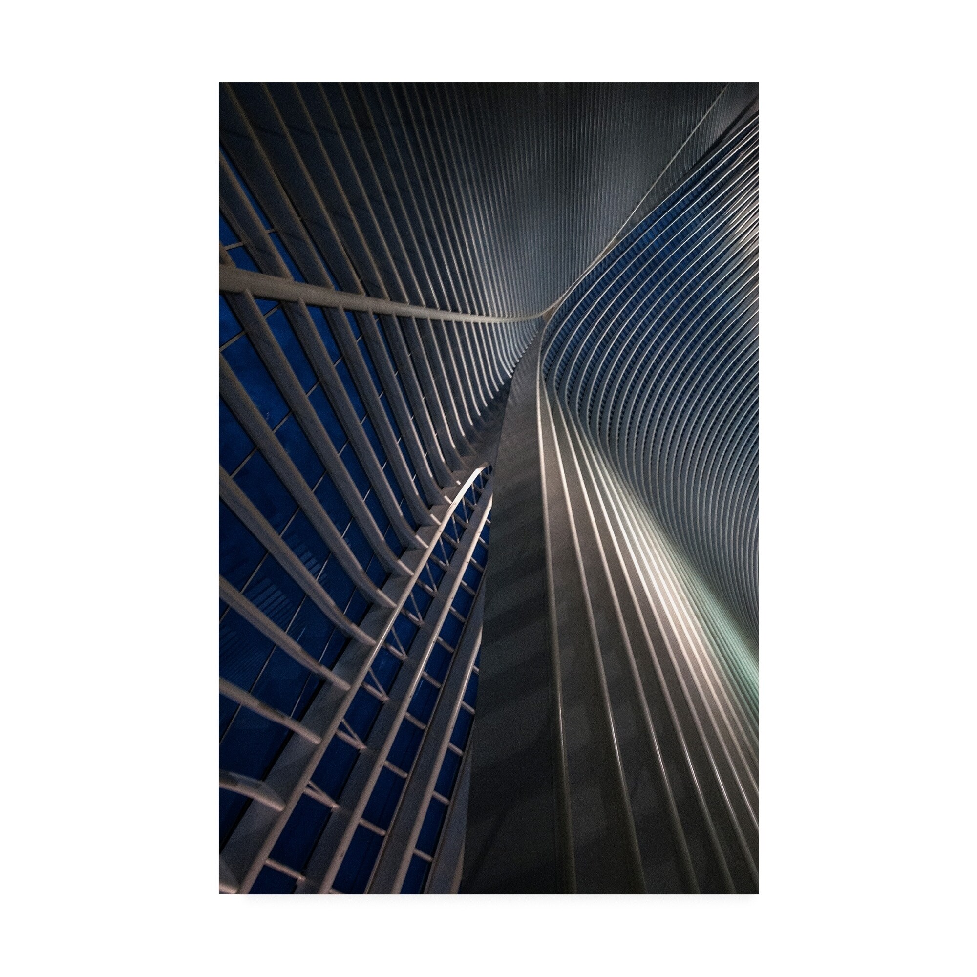 Jef Van Den 'Calatrava Lines At The Blue Hour' Canvas Art