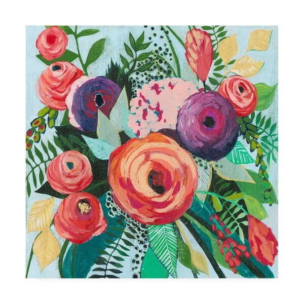 Grace Popp 'Halcyon Bouquet Ii' Canvas Art - Overstock - 25619643
