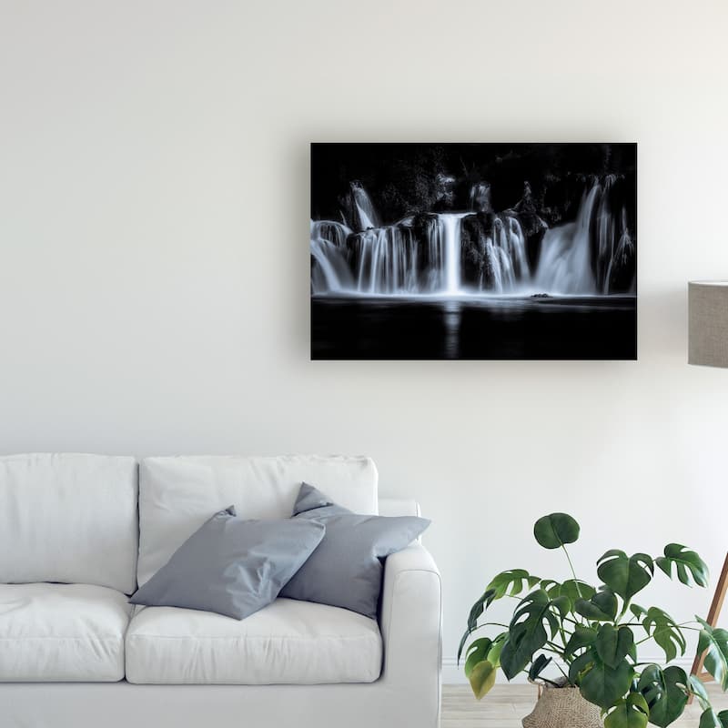 Marc Huybrighs 'White Water Fall' Canvas Art