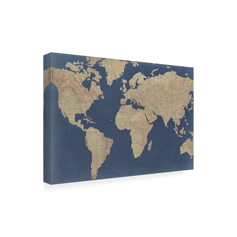 Studio W 'Linen Map I' Canvas Art