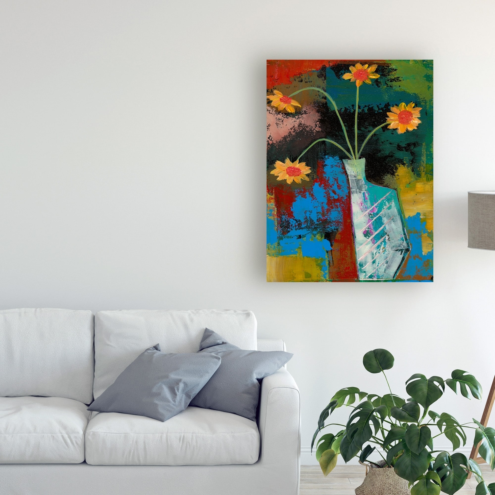 Mehmet Altug 'Abstract Expressionist Flowers Iii' Canvas Art - Bed Bath ...