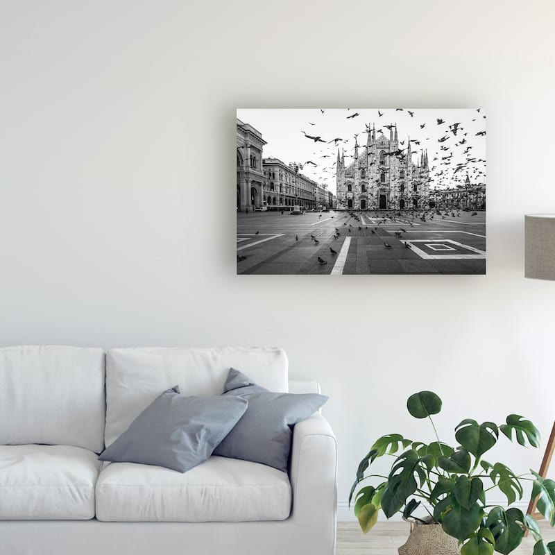 Tzvika Stein 'Hitchcock In Milano' Canvas Art