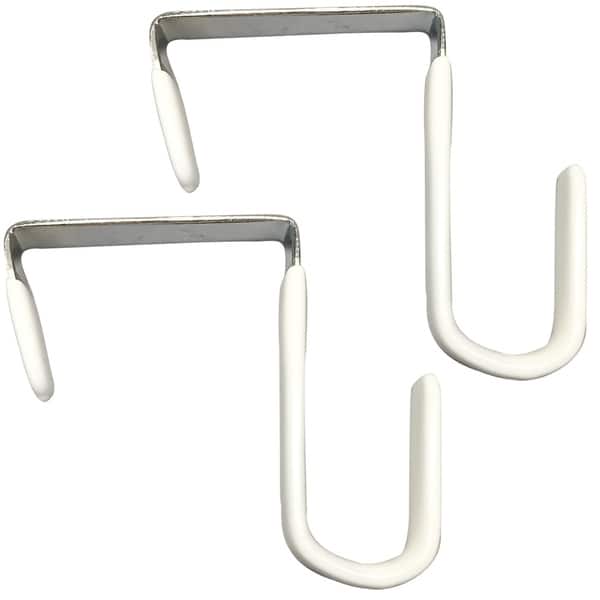 Evelots Over The Door Metal Hooks-Plastic  Coated-Steel-Towel-Handbag-Coat-Set/2 - Bed Bath & Beyond - 25620665