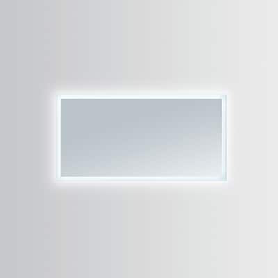 Innoci-USA Hera Rectangle LED Wall Mount Lighted Vanity Mirror Featuring Durable Aluminum Frame 48" x 24"