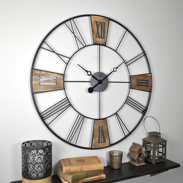 FirsTime & Co.® Reclaimed Plaques Wall Clock - 29"